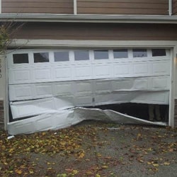 broken garage door